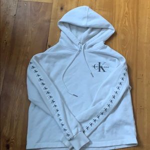 White and black Calvin Klein Hoodie
